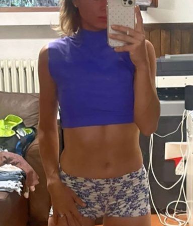 Camila Giorgi shorts inguinali