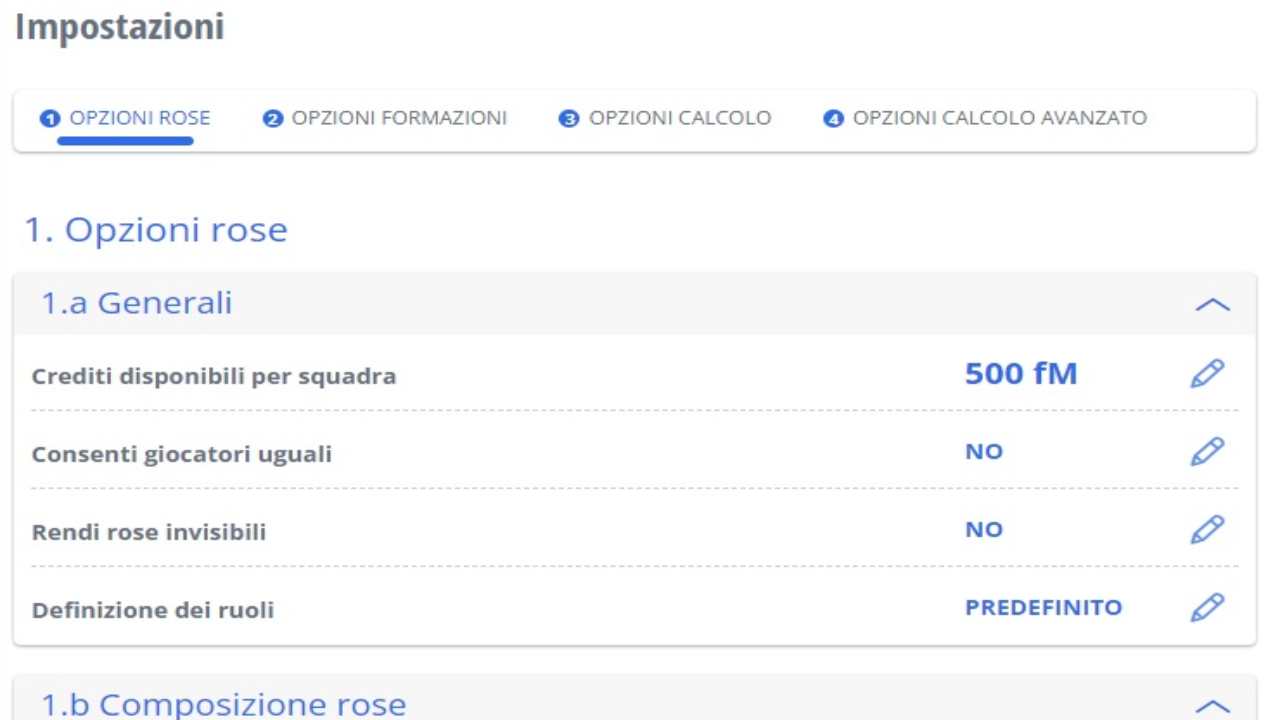 Fantacalcio novità