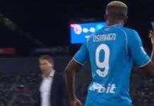 La reazione di Osimhen