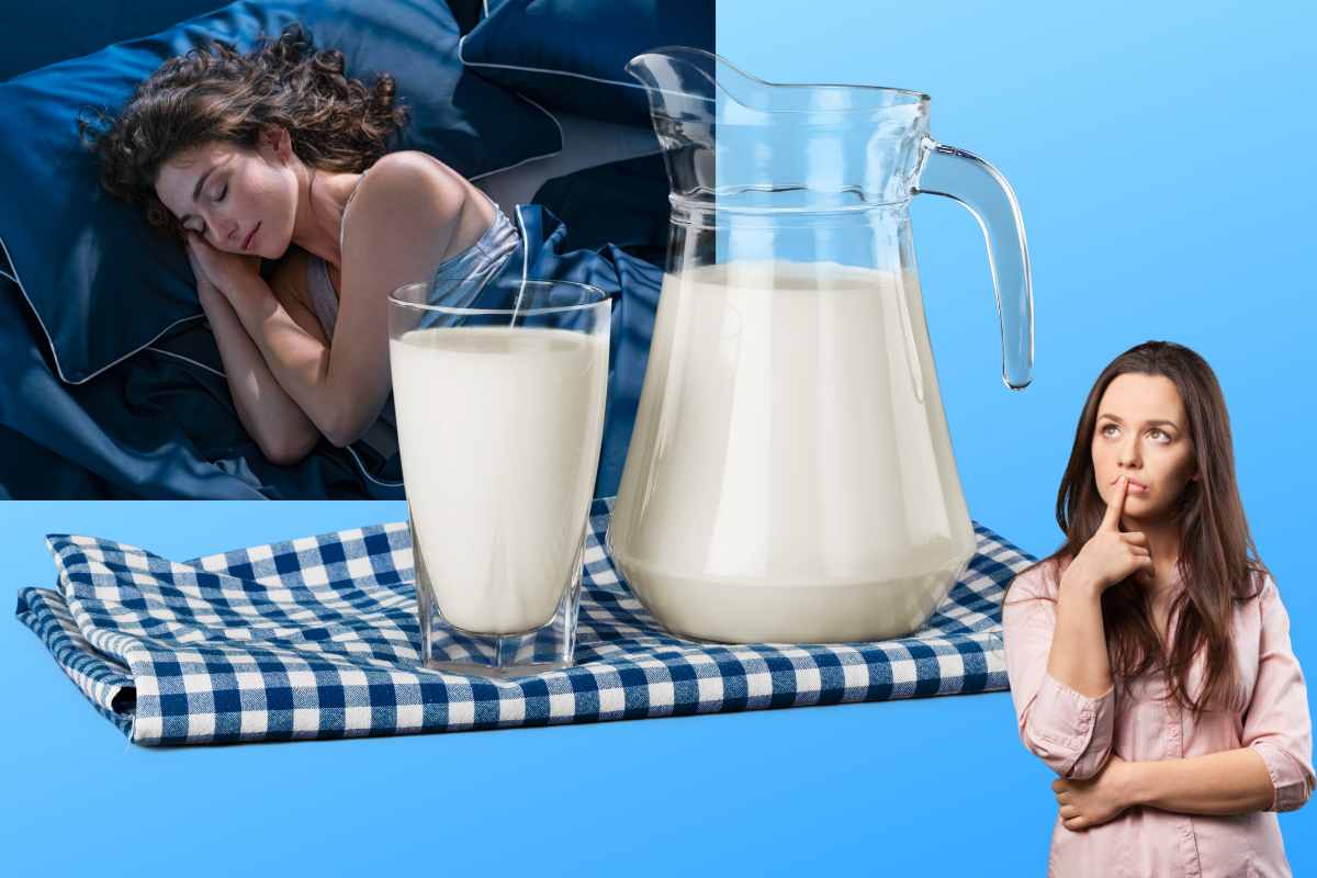 donna non sa se il latte fa bene prima di dormire