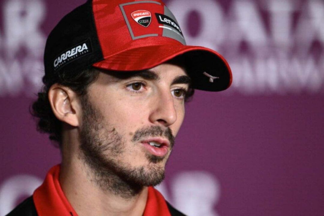 Bagnaia intervistato in conferenza stampa