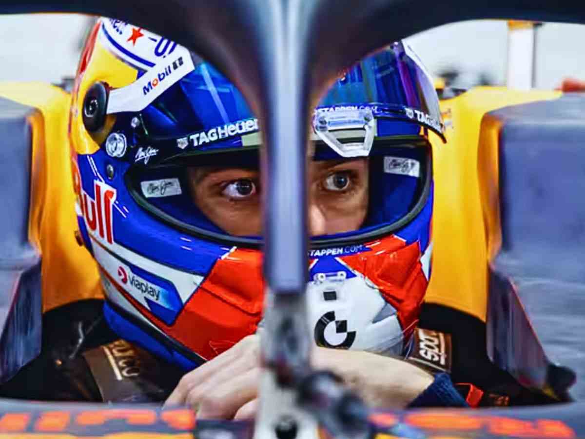 Il pilota Max Verstappen concentrato
