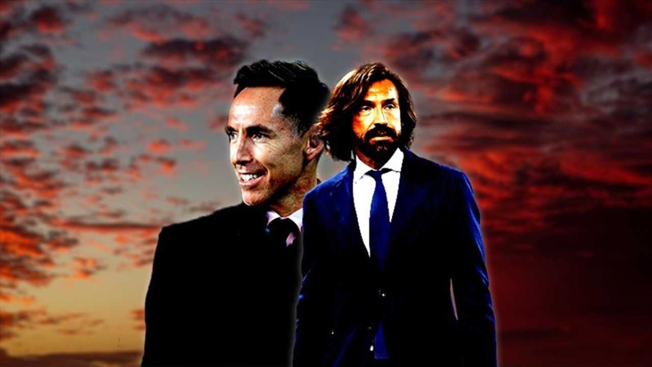 Steve Nash e Andrea Pirlo, foto Eurosport