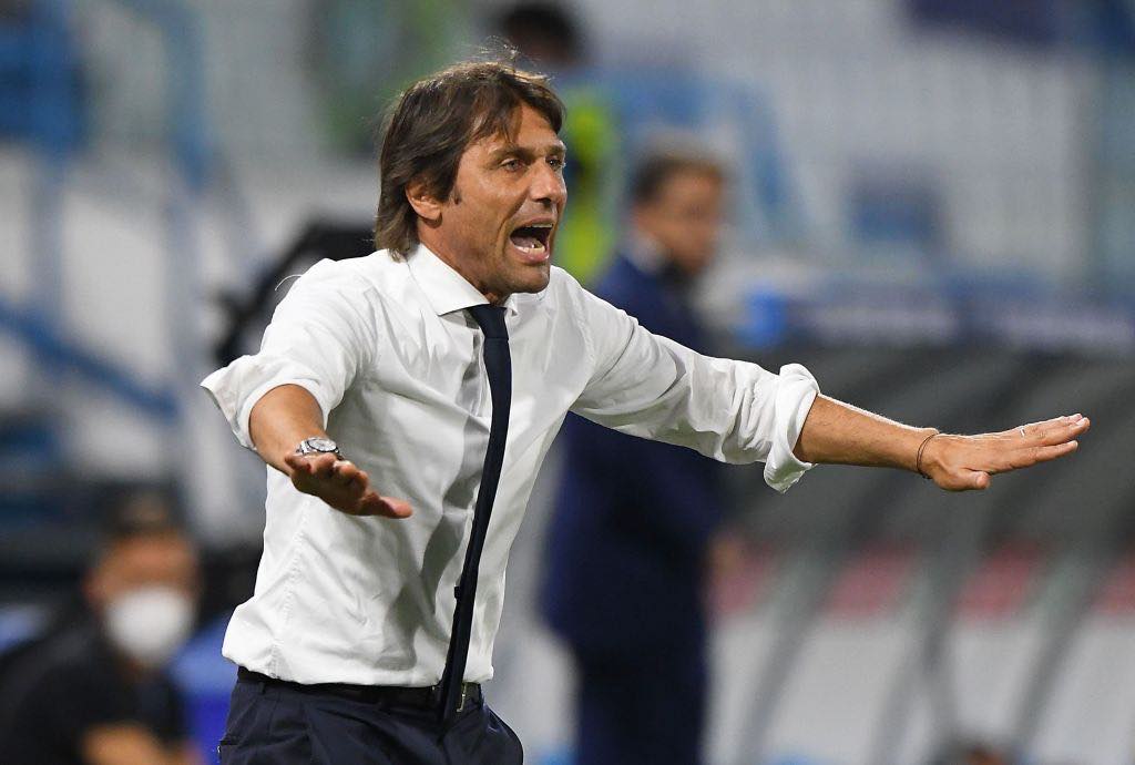 Antonio Conte allenatore dell'Inter dopo il pareggio contro la Fiorentina