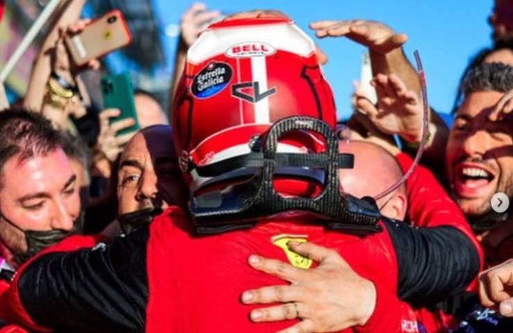 Charles Leclerc via Ferrari annuncio
