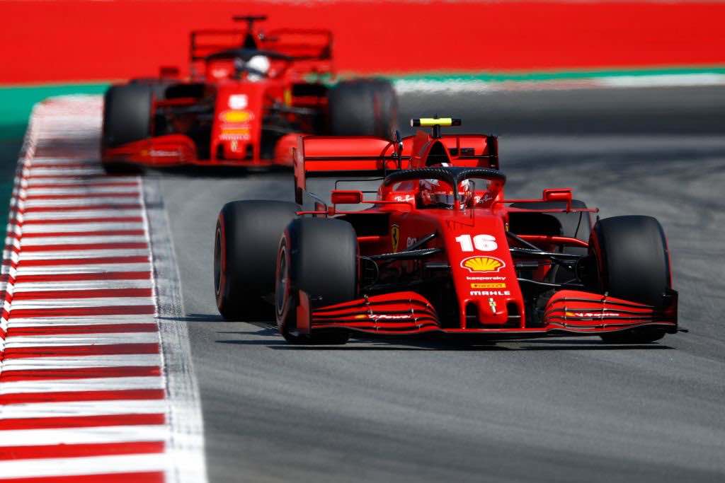 Ferrari in difficolta al via del Gp di Spagna