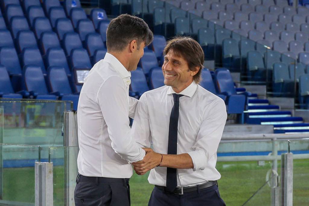 Fonseca e Conte si salutano prima di Roma Inter