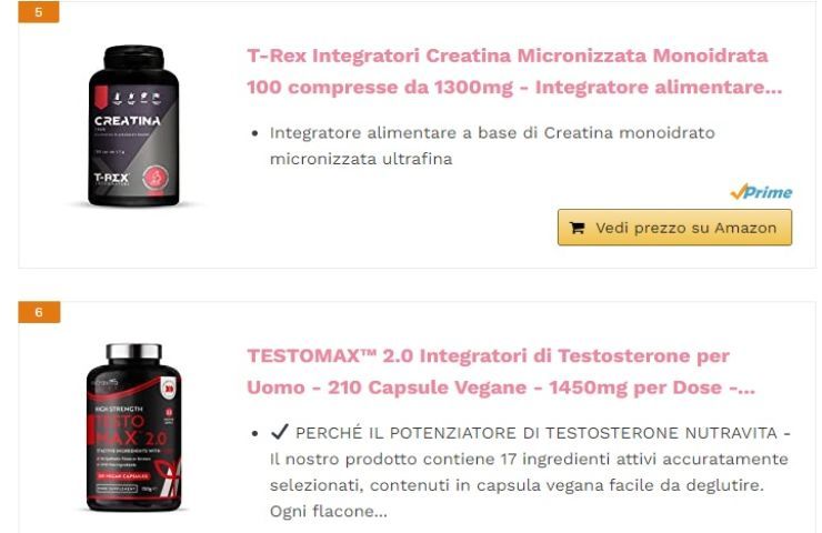 Integratori massa muscolare