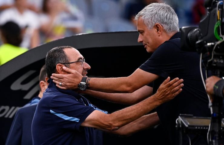 Lazio-Roma Mourinho Sarri