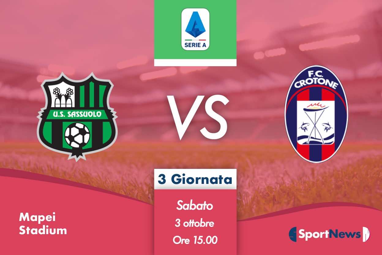 3 giornata di serie A Sassuolo-Crotone