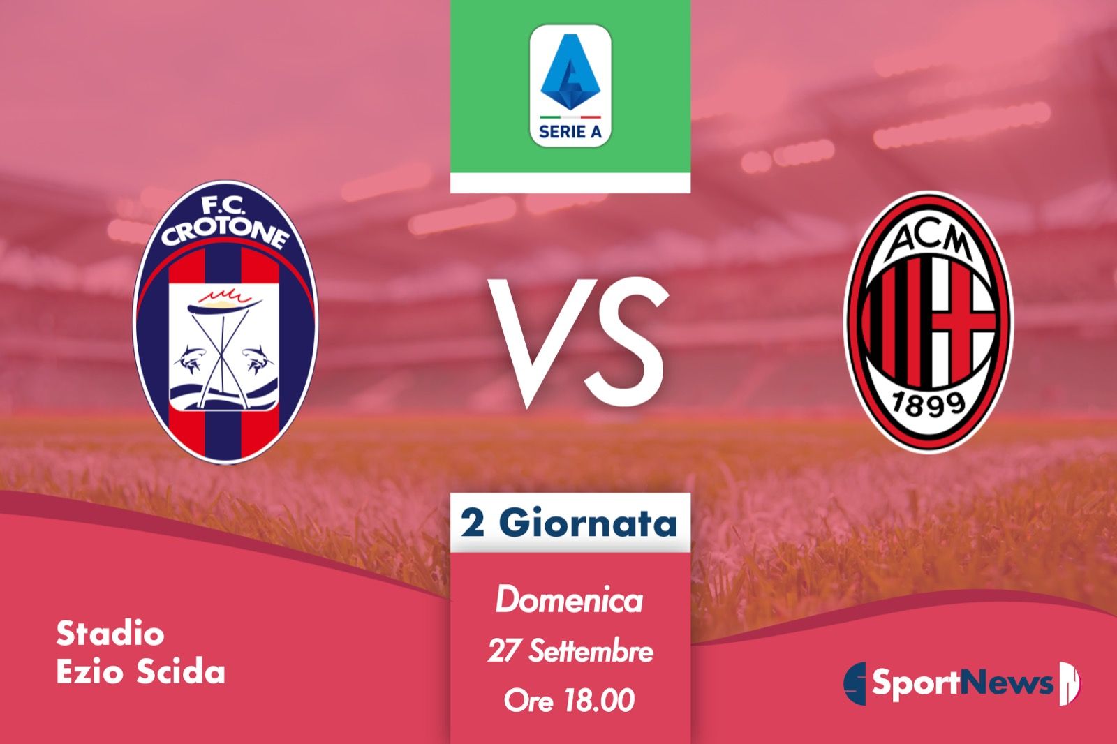 Serie A 2ª Giornata Crotone-Milan. Probabili formazioni, dove vederla in tv e streaming