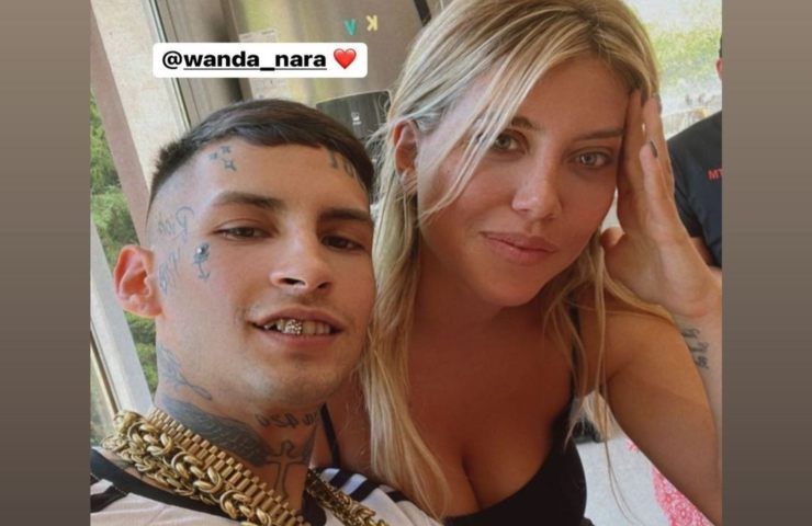 Wanda Nara bacio L-Gante