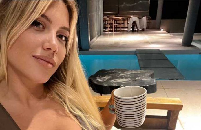 Wanda Nara intimo leopardato