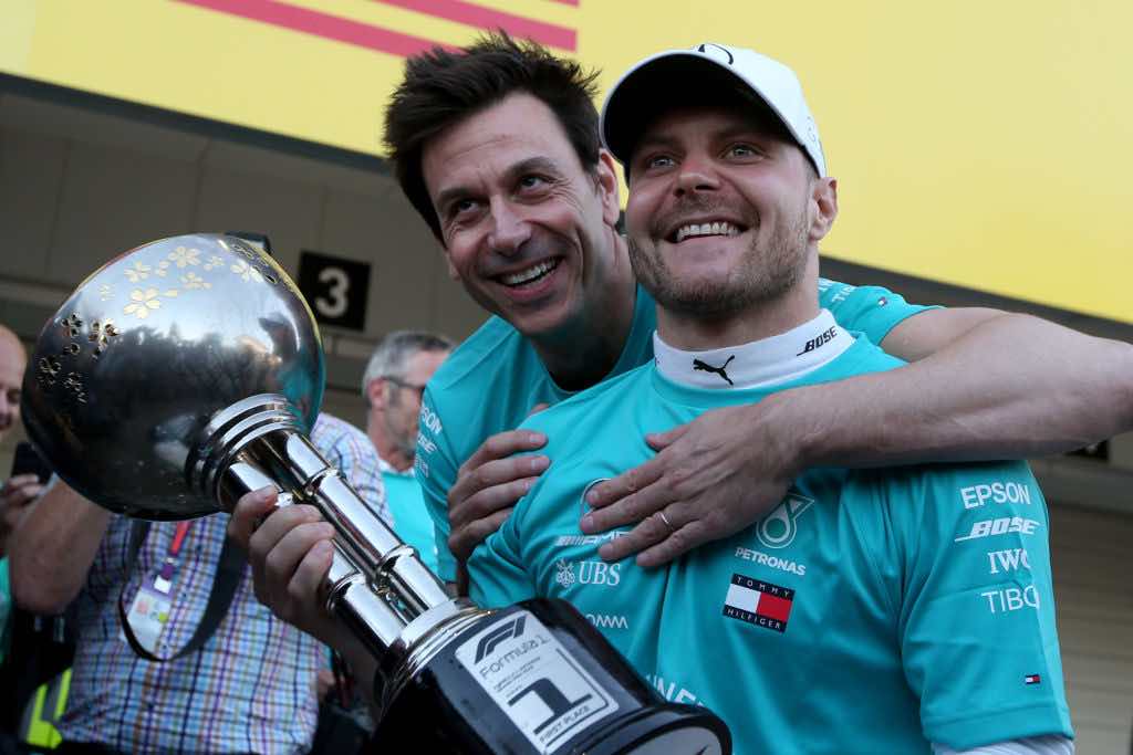 Bottas e Wolff contenti del rinnovo