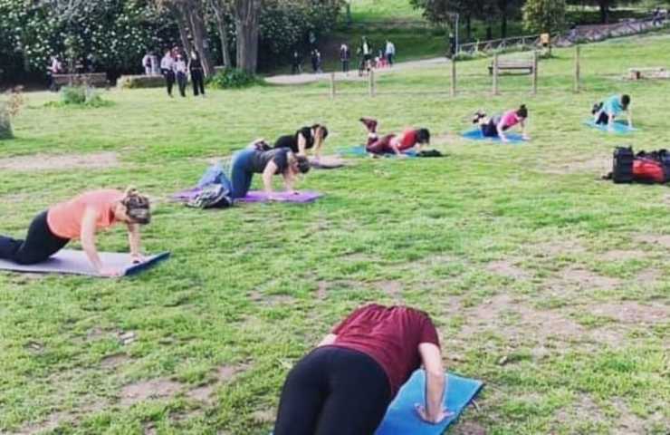 allenamento al parco (