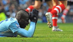 Manchester City's Italian striker Mario Balotelli