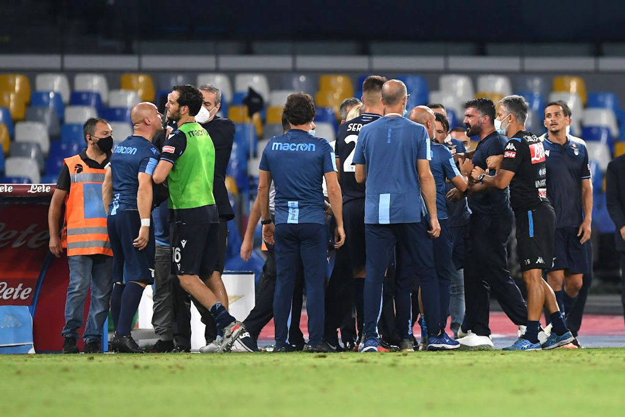 Serie A | Napoli-Lazio, Gattuso: rissa sfiorata. "Mi hanno insultato"