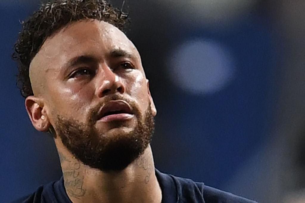 Neymar nella finale di Champions league persa