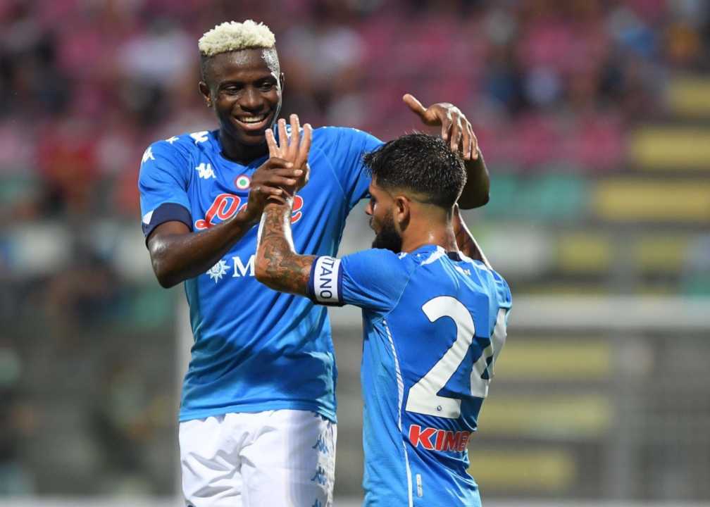 Insigne e Osimhen con la maglia del Napoli